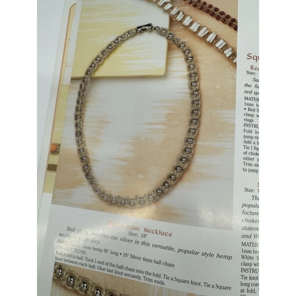 Hemp‎ Jewelry Making Book Macrame Beading Patterns DIY Craft Guide